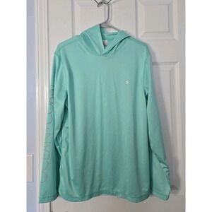 Ocean & Coast Long Sleeve Performance‎ Fishing Hoodie, Aqua, Men's Size Small